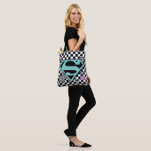 Skater Meisje Supergirl Harten S-Shield Tote Bag (Op model)