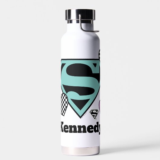 Skater Meisje Supergirl Harten S-Shield Waterfles (Links)