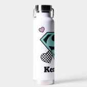 Skater Meisje Supergirl Harten S-Shield Waterfles (Voorkant)