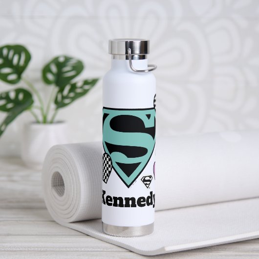 Skater Meisje Supergirl Harten S-Shield Waterfles (Yoga)