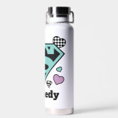 Skater Meisje Supergirl Harten S-Shield Waterfles (Achterkant)