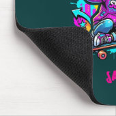 Skater Mom & Son Graffiti Dark Teal Mousepa Muismat (Hoek)