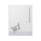 Skater op Skateboard Logo en Slogan Notitieblok (Linkerzijde)