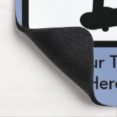  Skater op Skateboard Logo Muismat (Hoek)