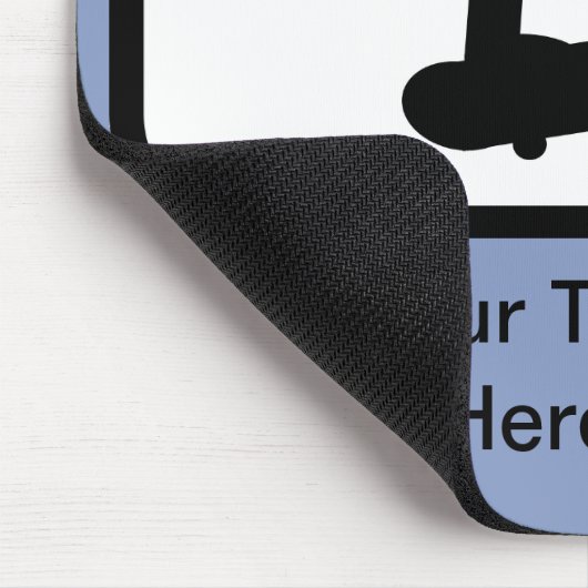  Skater op Skateboard Logo Muismat (Hoek)