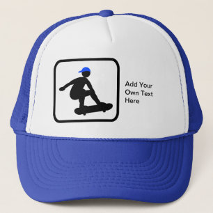 Skater op Skateboard Logo Trucker Pet