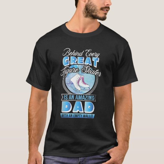 Skater papa geschenken figuur schaatsen papa schaa t-shirt (Voorkant)