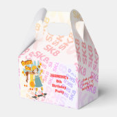 Skater Park Leuk Meisje Verjaardagsfeest Bedankdoosjes (Achterkant)