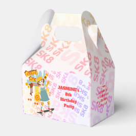 Skater Park Leuk Meisje Verjaardagsfeest Bedankdoosjes