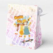 Skater Park Leuk Meisje Verjaardagsfeest Bedankdoosjes (Achterkant)