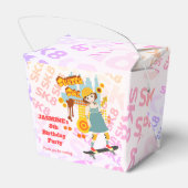 Skater Park Leuk Meisje Verjaardagsfeest Bedankdoosjes (Achterkant)