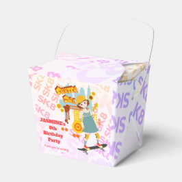 Skater Park Leuk Meisje Verjaardagsfeest Bedankdoosjes