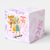 Skater Park Leuk Meisje Verjaardagsfeest Bedankdoosjes (Achterkant)