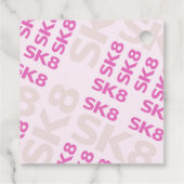 Skater Park Leuk Meisje Verjaardagsfeest Bedankjes Labels (Achterkant)