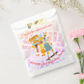 Skater Park Leuk Meisje Verjaardagsfeest Bedankzakje (Gezegeld)