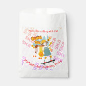 Skater Park Leuk Meisje Verjaardagsfeest Bedankzakje (Voorkant)