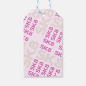 Skater Park Leuk Meisje Verjaardagsfeest Cadeaulabel (Achterkant)