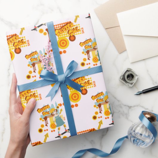 Skater Park Leuk Meisje Verjaardagsfeest Cadeaupapier (Geschenken)