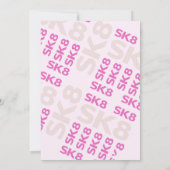 Skater Park Leuk Meisje Verjaardagsfeest Kaart (Achterkant)