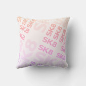 Skater Park Leuk Meisje Verjaardagsfeest Kussen (Achterkant)