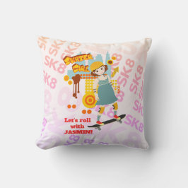 Skater Park Leuk Meisje Verjaardagsfeest Kussen