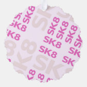 Skater Park Leuk Meisje Verjaardagsfeest Ornament Kaart (Achterkant)