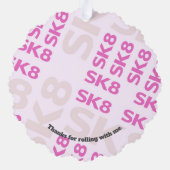 Skater Park Leuk Meisje Verjaardagsfeest Ornament Kaart (Achterkant)