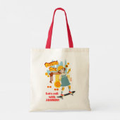 Skater Park Leuk Meisje Verjaardagsfeest Tote Bag (Achterkant)