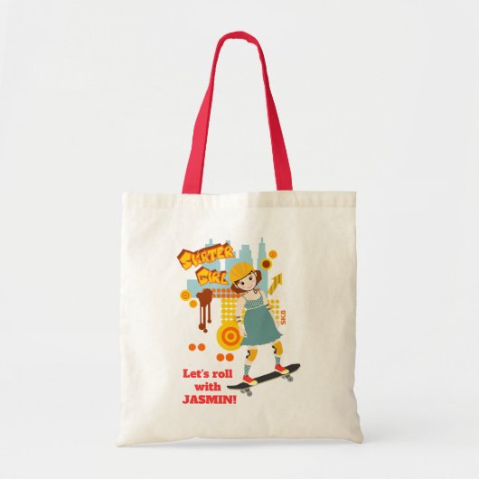Skater Park Leuk Meisje Verjaardagsfeest Tote Bag (Voorkant)