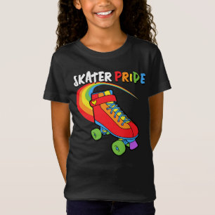 Skater Pride Rainbow Cartoon Roller Schaats T-shirt