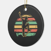 Skater Retro Keramisch Ornament (Links)
