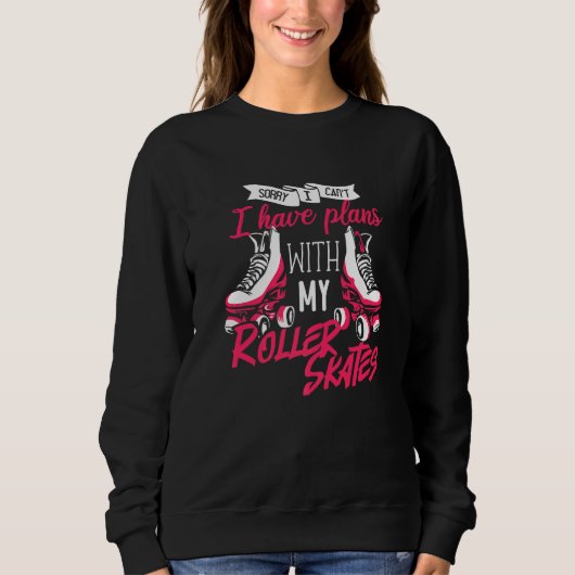 Skater Rollerblades Roller Skating Girl Trui (Voorkant)