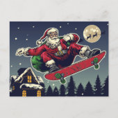 Skater Santa Briefkaart (Voorkant)