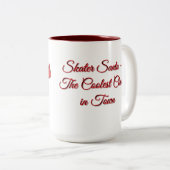 Skater Santa – The Coolest Claus in Town Tweekleurige Koffiemok (Voorkant rechts)