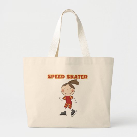 Skater-shirts met meisjessnelheid grote tote bag (Voorkant)