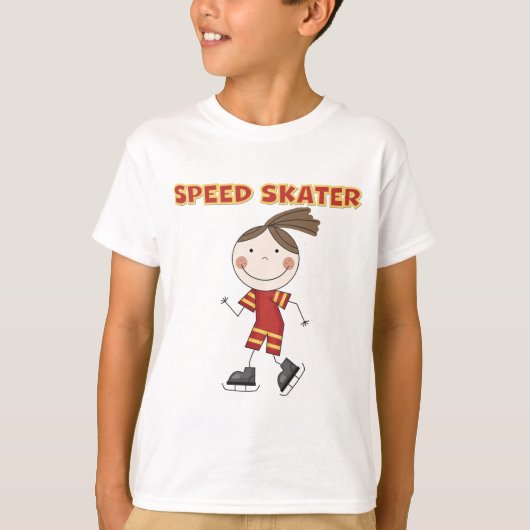 Skater-shirts met meisjessnelheid t-shirt (Voorkant)