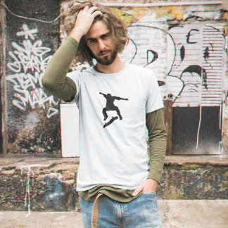 Skater Silhouette Skateboard Streetwear Tee T-shirt