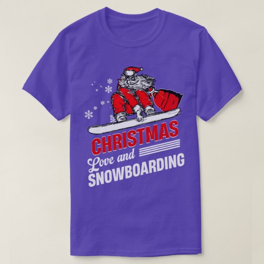Skater Skateboard Kerstmis Liefde Snowboarden 1 T-shirt (Design voorkant)