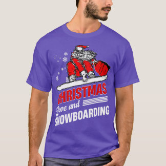 Skater Skateboard Kerstmis Liefde Snowboarden 1 T-shirt