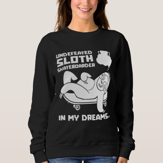 Skater Skateboarding Skateboarder Skateboard Sloth Trui (Voorkant)