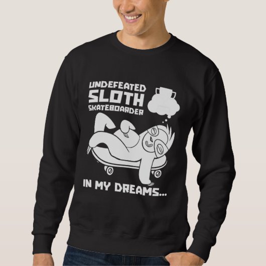 Skater Skateboarding Skateboarder Skateboard Sloth Trui (Voorkant)