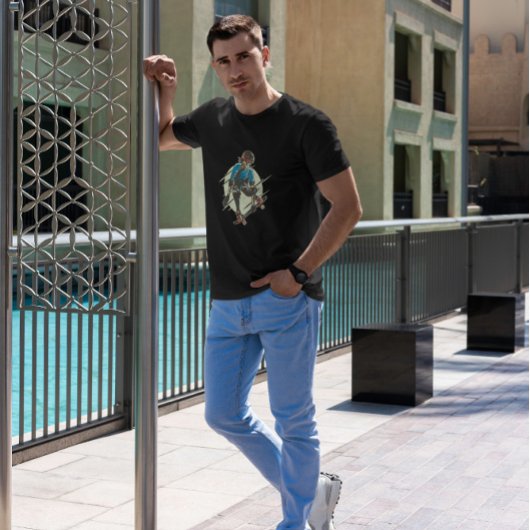 Skater Skeleton Character T-shirt