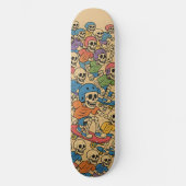 Skater Skeletons Kleurrijke Cartoon Skull Crew Persoonlijk Skateboard (Voorkant)