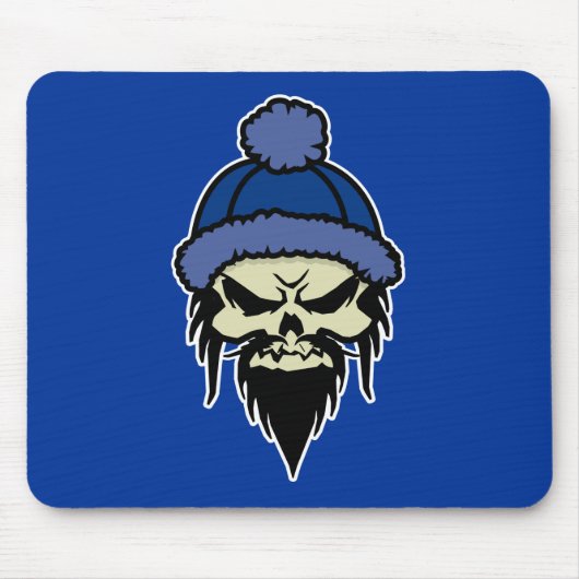 Skater Skull (Blue) Mousepad Muismat (Voorkant)