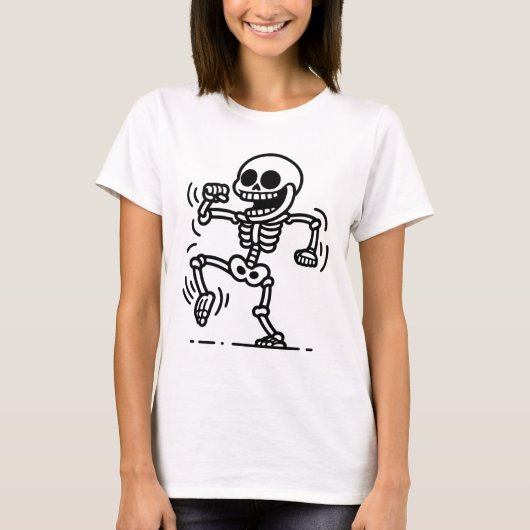 “Skater Skull – Ride or Die Skeleton” T-shirt (Voorkant)