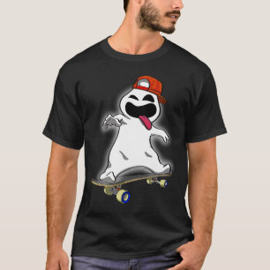 Skater spook vrouwen enge spook Halloween dag lief T-shirt