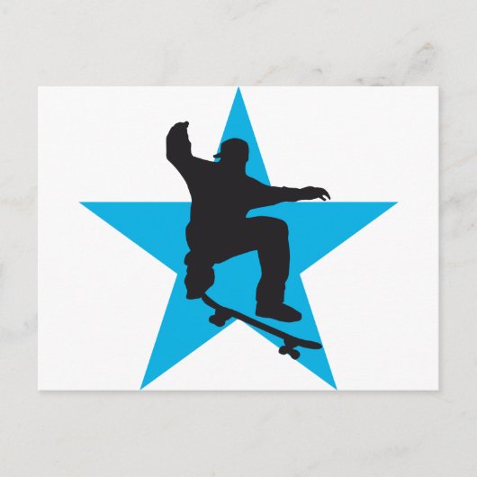 Skater Star C 2c Briefkaart (Voorkant)