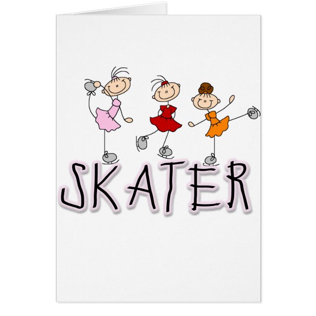 Skater Stick Girls-kaart (Voorkant)