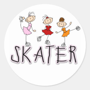 Skater T-shirts en geschenken Ronde Sticker