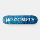 Skater Trick No Compliing on Blue Abalone Fractal Persoonlijk Skateboard (Horizontaal)